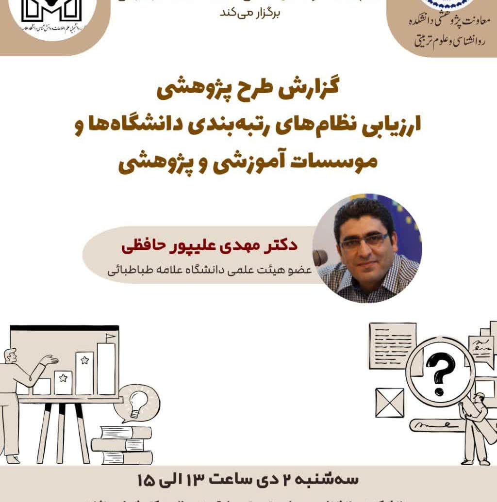 ارزیابی نظام های رتبه بندی دانشگاه ها و موسسات آموزشی و پژوهشی