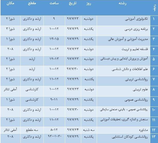 اعلام زمانبندی جلسه معارفه دانشجویان جدیدالورود 